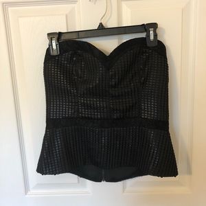 BEBE BRAND NEW woven ribbons lace bustier